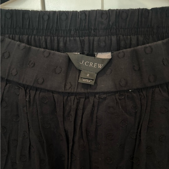 J.Crew Black Clip Dot Cotton Tiered Midi Skirt G3808 Size 2 - Picture 3 of 3